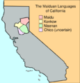 Calif MaiduanLanguages map