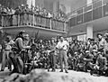 Cuban rebel soldiers in the Habana Hilton foyer, January, 1959
