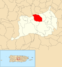 Damián Arriba, Orocovis, Puerto Rico locator map.png