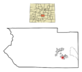 Fremont County Colorado Incorporated and Unincorporated areas Rockvale Highlighted