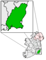 Ireland map County Wexford Magnified