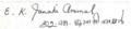 Janaki Ammal's signature
