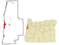 Lincoln County Oregon Incorporated and Unincorporated areas Newport Highlighted
