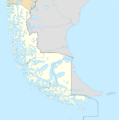 Magallanes y Antártica Chilena location map (South American part)