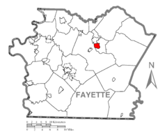 Map of South Connellsville, Fayette County, Pennsylvania Highlighted.png
