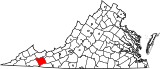 Map of Virginia highlighting Smyth County.svg