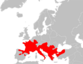 Mapa Podarcis muralis