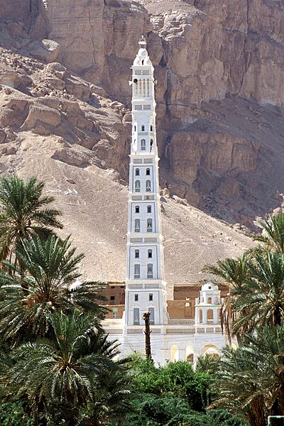 Minaret Al Muhdhar Mosque Tarim Yemen