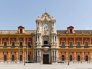 Archivo:Palacio San Telmo facade Seville Spain