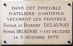 Archivo:Plaque Sonia et Robert Delaunay, 16 rue de Saint-Simon, Paris 7