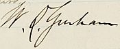 Signature of Walter Quintin Gresham from A.J. Hay letter from W. Q. Gresham, 1883 April 7 - DPLA - 9b36e74b8b5db48d6e7e8a82ac792f54 (cropped).jpg