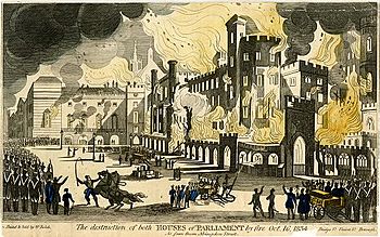 Archivo:The 1834 destruction of both Houses of Parliament by fire