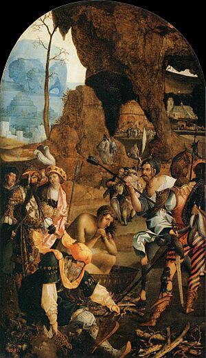 Archivo:16th-century unknown painters - Martyrdom of St John the Evangelist - WGA24020