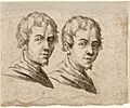 Aegidius Sadeler - Dois Estudos da Cabeça de um Adolescente