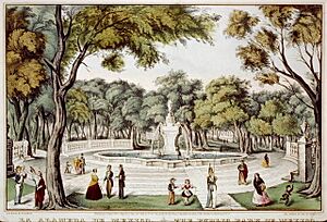 Archivo:Alameda Mexico City 1848