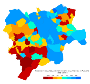 Albacete crecimiento 1998-2008
