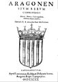 Aragonensium rerum comentarii
