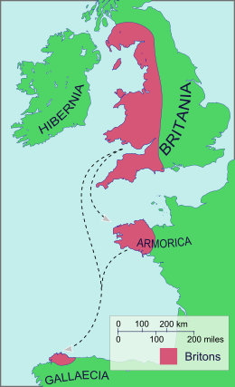 mapcaption=The Brittonic-speaking community around the sixth century