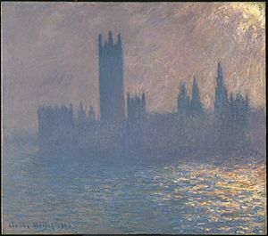 Archivo:Claude Monet - Houses of Parliament, Sunlight Effect (Le Parlement, effet de soleil) - Google Art Project