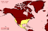 Mapa de distribución de Didelphis virginiana