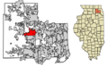 DuPage County Illinois Incorporated and Unincorporated areas St. Charles Highlighted