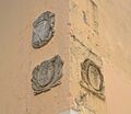 Dues làpides amb inscripció de data a la muralla, Teulada
