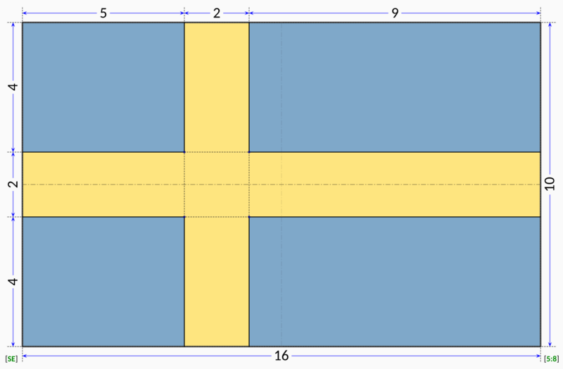 Flag of Sweden (construction sheet)