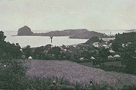 Archivo:Fort Duvernette and Young's Island from Calliaqua, St. Vincent 1890s