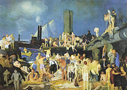 George Wesley Bellows - Riverfront No. 1 (1915)