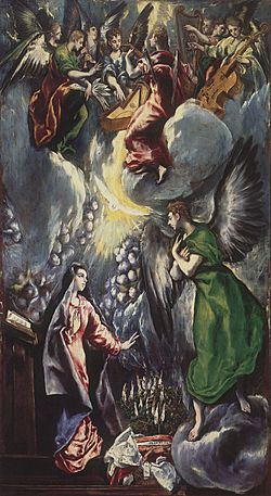 La Anunciación, de El Greco (Museo del Prado).jpg