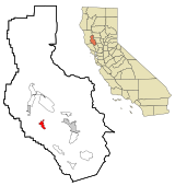 Lake County California Incorporated and Unincorporated areas Kelseyville Highlighted.svg