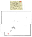 Logan County Colorado Incorporated and Unincorporated areas Merino Highlighted