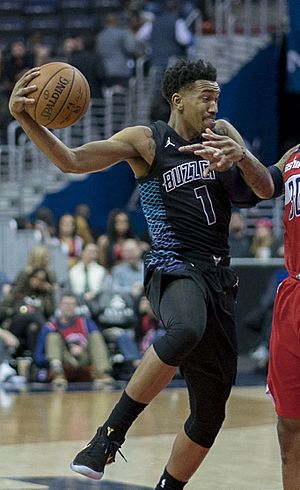 Archivo:Malik Monk, Charlotte Hornets vs Washington Wizards 2018 (cropped)