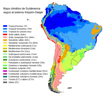 Archivo:Mapa climático de Sudamérica (Köppen-Geiger)