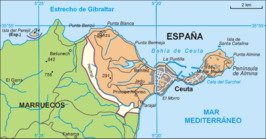 Archivo:Mapa de Ceuta y la Isla del Perejil