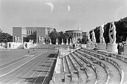 Archivo:Olympische Spelen te Rome, sintelbaan in het Stadio dei Marmi, Bestanddeelnr 911-5253
