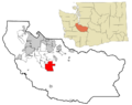 Pierce County Washington Incorporated and Unincorporated areas Graham Highlighted