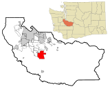 Pierce County Washington Incorporated and Unincorporated areas Graham Highlighted.svg