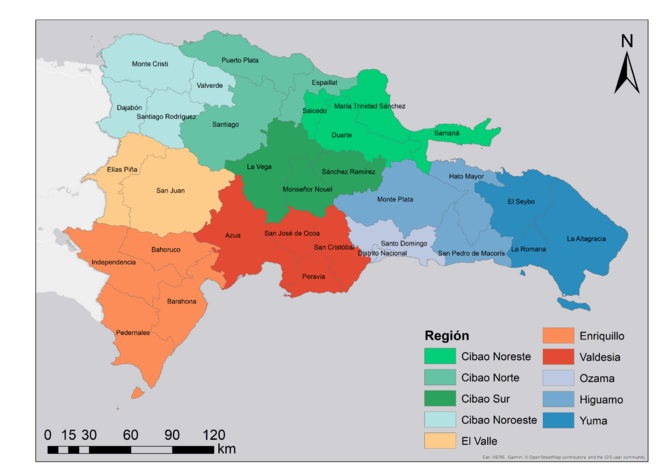 Regiones de desarrollo de la República Dominicana y regiones naturales