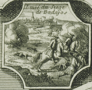 Siege of Badajoz in 1705 (engraving in Almanach pour l'an de grace MDCCVI, 1706).png
