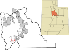 Utah County Utah incorporated and unincorporated areas Goshen highlighted.svg