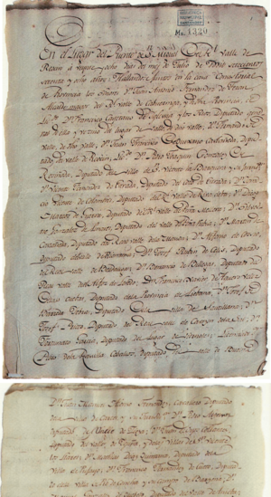 Archivo:Acta creacion Provincia 1778