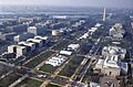 Aerial Photography, William J. Clinton Presidential Inauguration, aerial Mall, (depicting area of NASM towards Washington Monument), TENTS