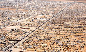 Archivo:An Aerial View of the Za'atri Refugee Camp