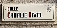 Calle Charlie Rivel, placa de calle, Málaga