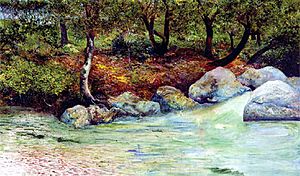 Archivo:Clausell Paisaje con bosque y río