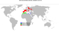 Eliomys range map (español)