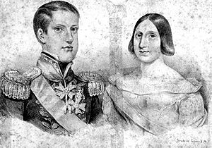 Archivo:Emperor Pedro II and Teresa Cristina 1843