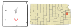 Franklin County Kansas Incorporated and Unincorporated areas Princeton Highlighted.svg