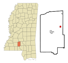 Lawrence County Mississippi Incorporated and Unincorporated areas Silver Creek Highlighted.svg